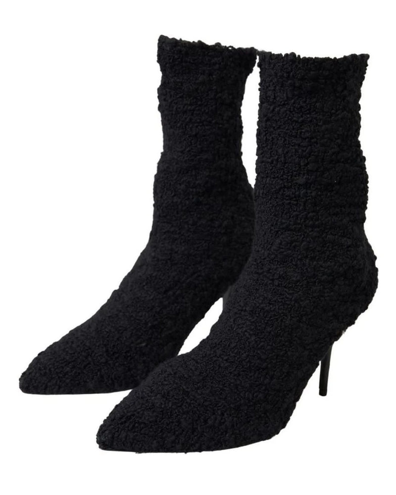 Dolce & Gabbana Elegant Virgin Wool Mid Calf Boots Boots
