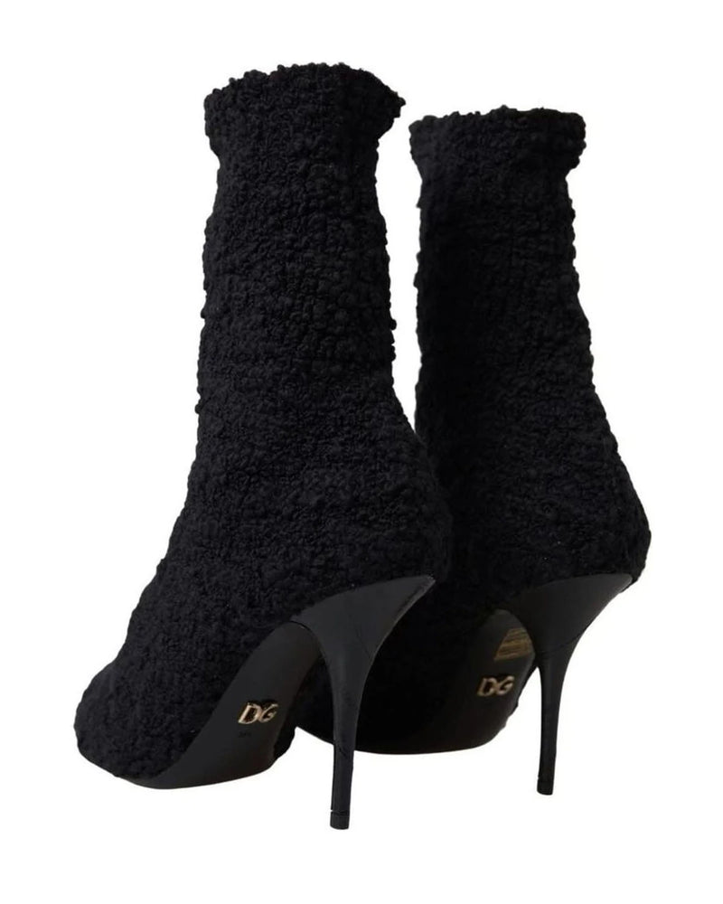 Dolce & Gabbana Elegant Virgin Wool Mid Calf Boots Boots