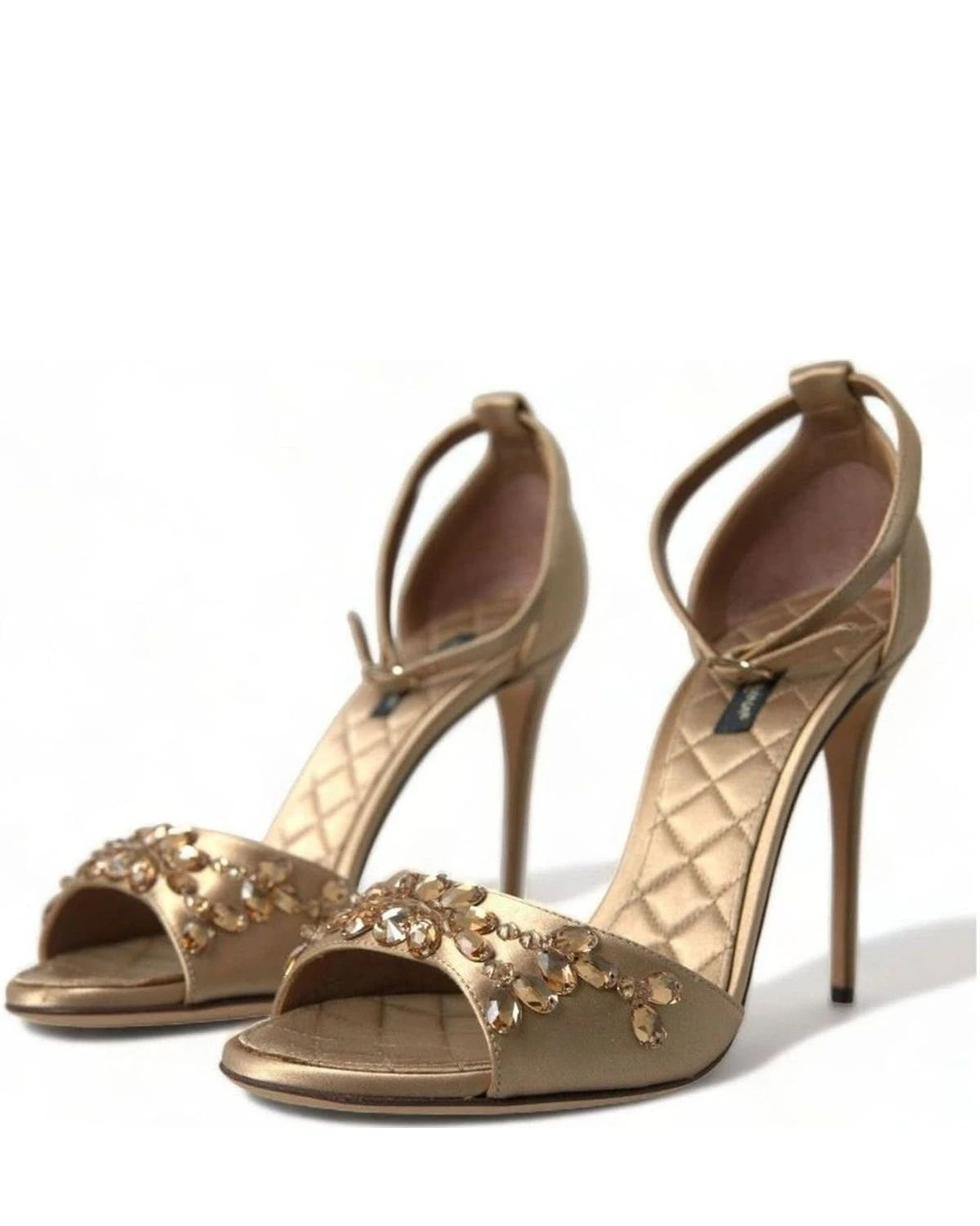 Dolce & Gabbana Crystal Embellished Heel Sandals Heels