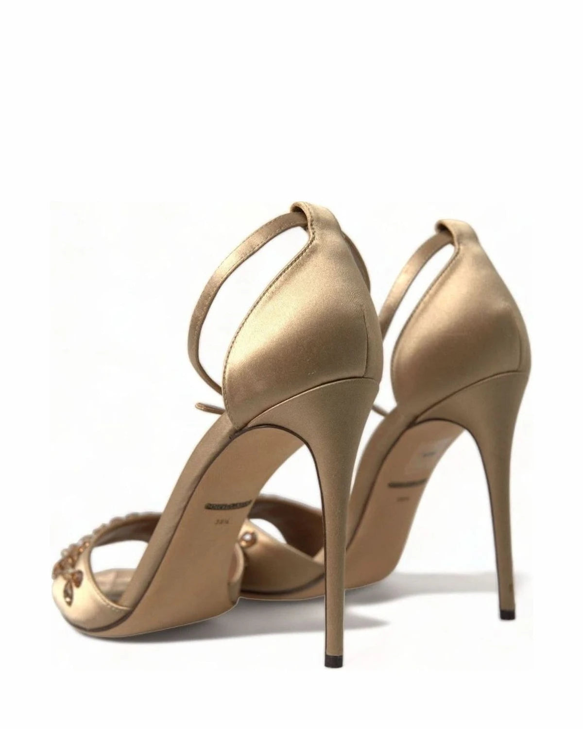 Dolce & Gabbana Crystal Embellished Heel Sandals Heels