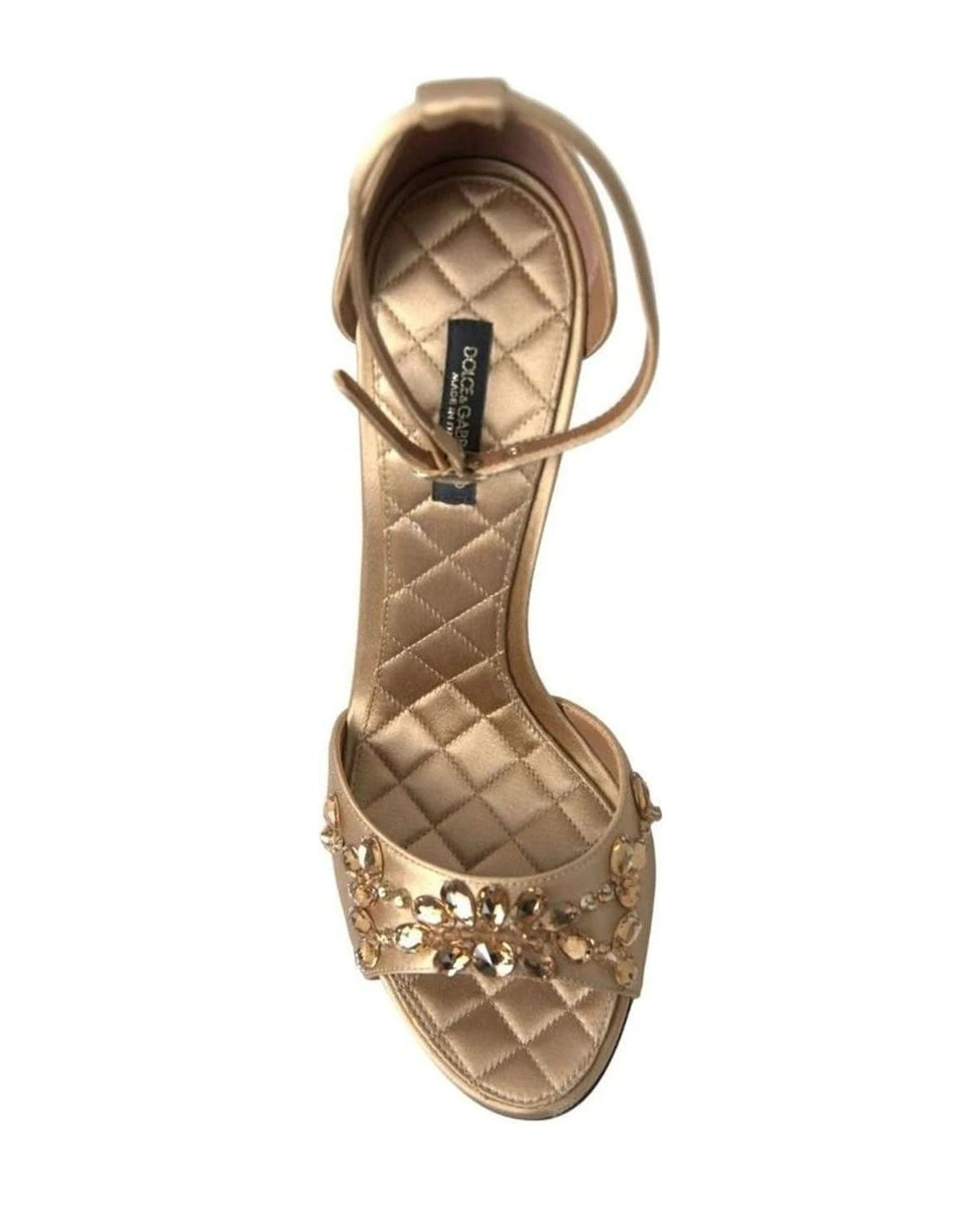 Dolce & Gabbana Crystal Embellished Heel Sandals Heels