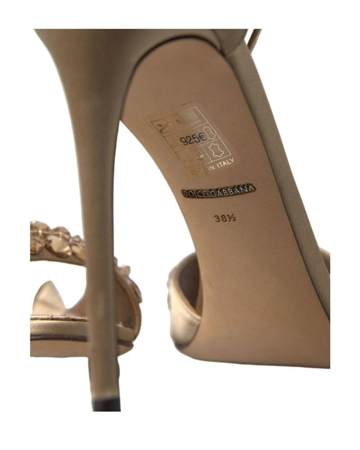 Dolce & Gabbana Crystal Embellished Heel Sandals Heels