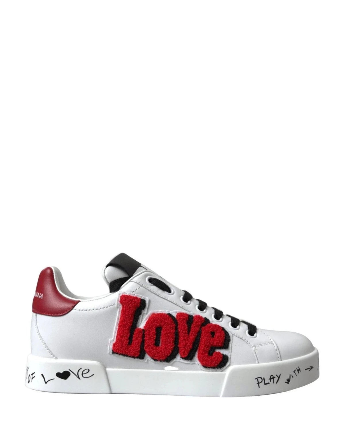 Dolce & Gabbana White Chic Portofino Leather Sneakers Sneakers