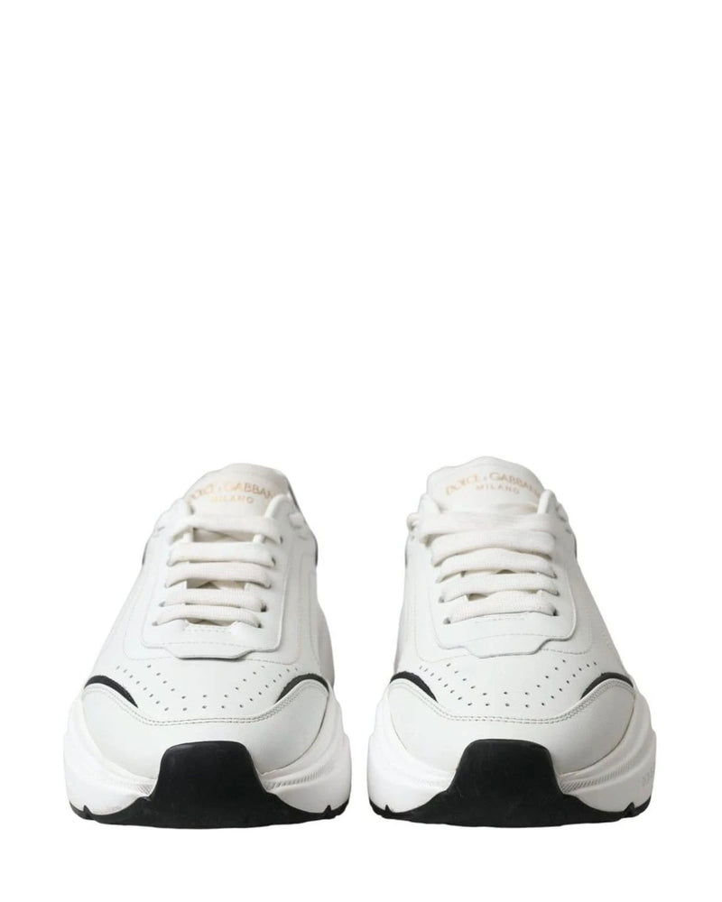 Dolce & Gabbana Black White Chic Daymaster Leather Sneakers Sneakers
