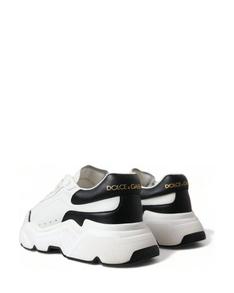 Dolce & Gabbana Black White Chic Daymaster Leather Sneakers Sneakers
