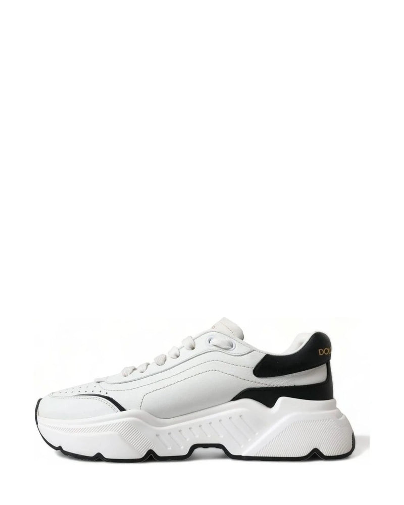 Dolce & Gabbana Black White Chic Daymaster Leather Sneakers Sneakers