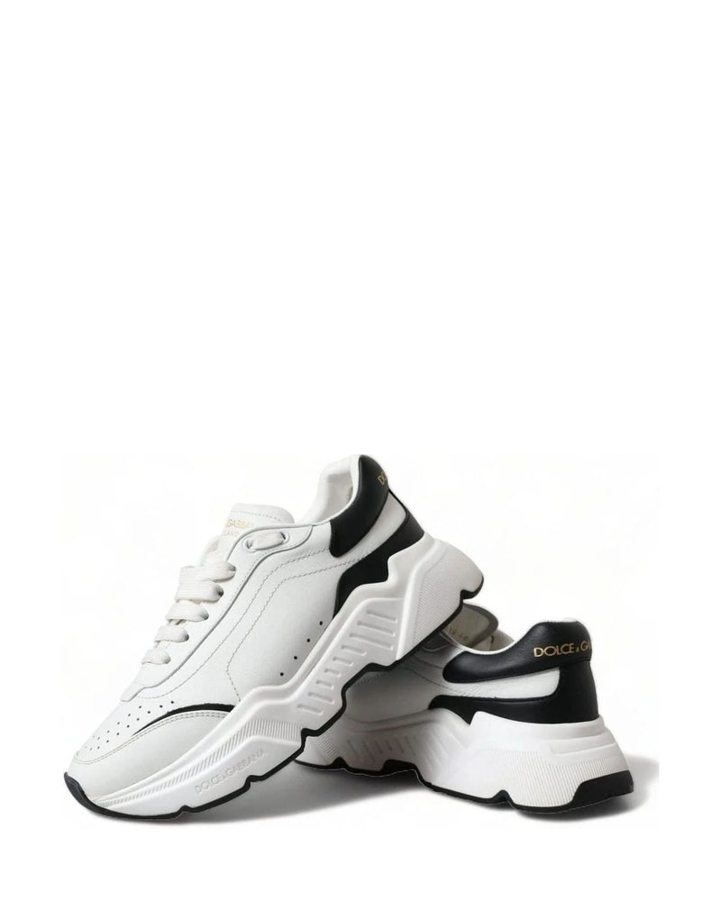 Dolce & Gabbana Black White Chic Daymaster Leather Sneakers Sneakers