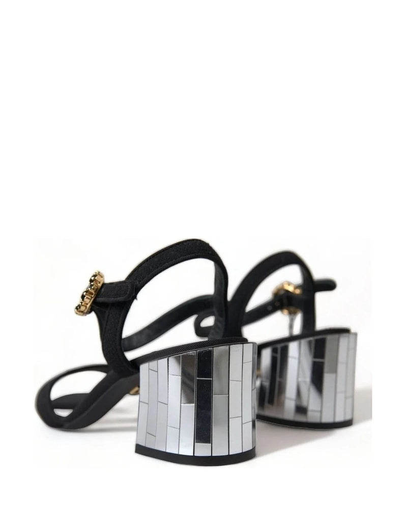 Dolce & Gabbana Mirror Heel Ankle Strap Sandals Heels