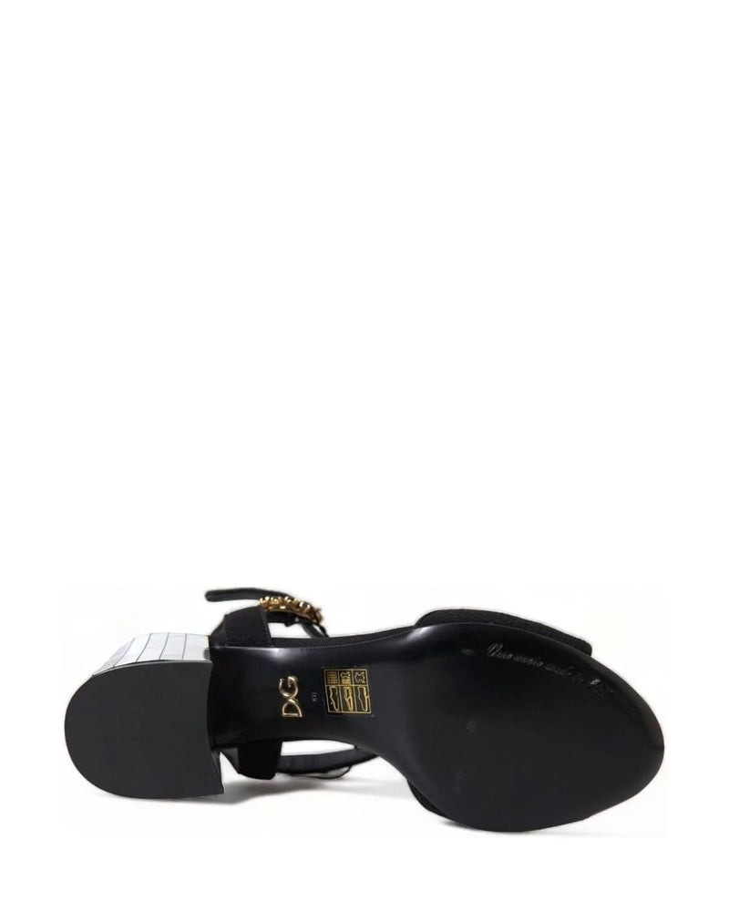 Dolce & Gabbana Mirror Heel Ankle Strap Sandals Heels