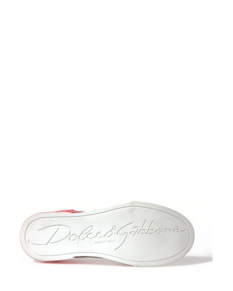 Dolce & Gabbana White Elegant Leather Portofino Sneakers Sneakers