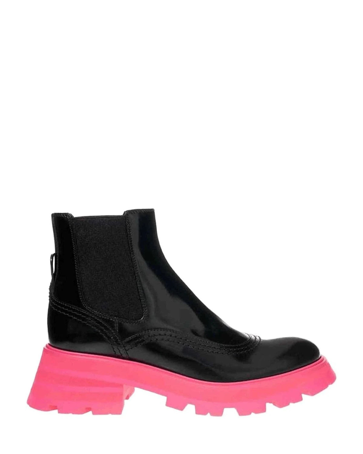 Alexander Mcqueen Black Elegant Leather Boots Boots