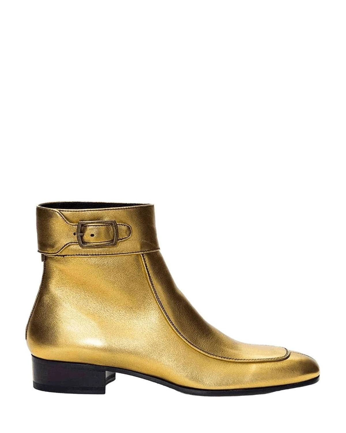Saint Laurent Gold Leather Boot Boots