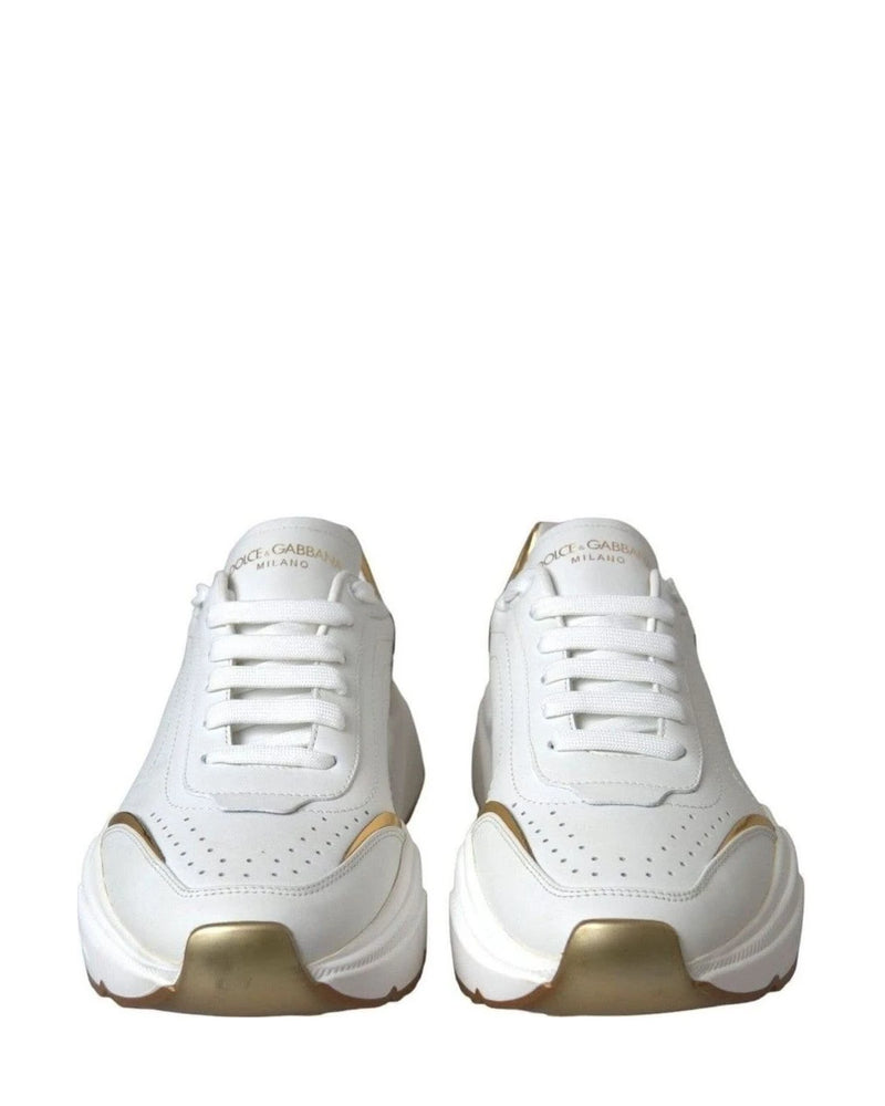 Dolce & Gabbana White Daymaster Leather Sneakers Shoes Sneakers