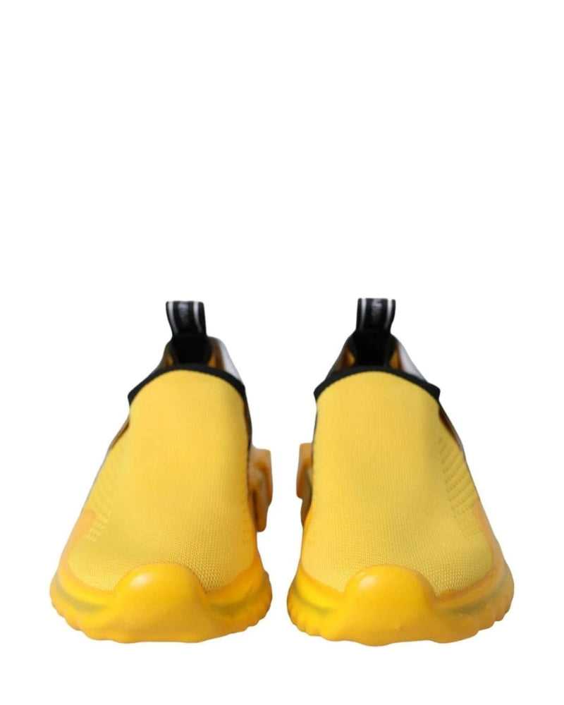 Dolce & Gabbana Yellow Sorrento Slip On Sneakers Women Shoes Sneakers
