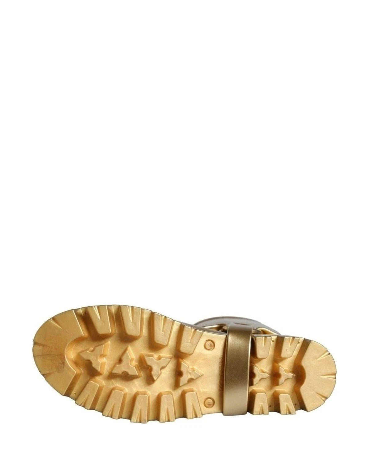 Dolce & Gabbana Gold Metallic Rubber Pvc Rain Boots Shoes Boots