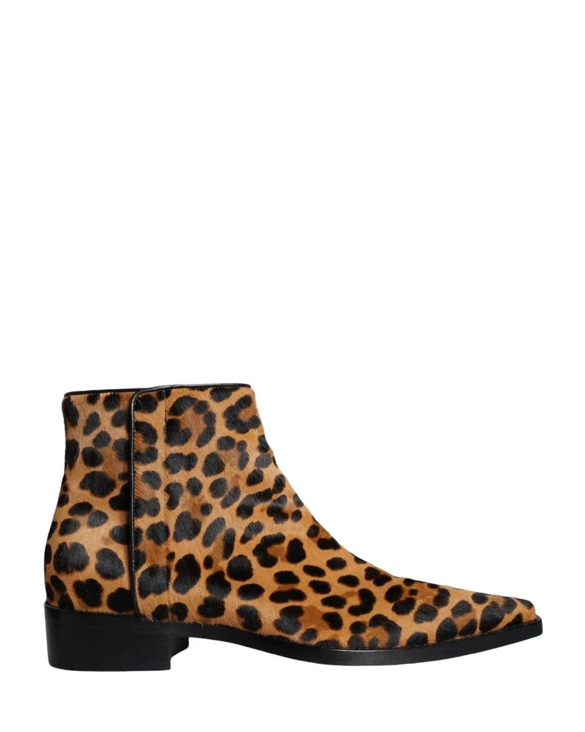 Dolce & Gabbana Brown Leopard Calf Fur Ankle Boots Shoes Glam Steals