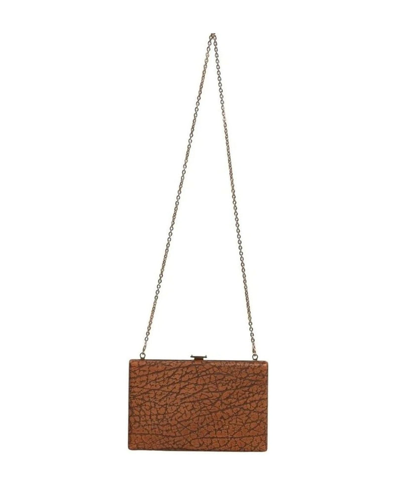 Dolce & Gabbana Brown Leather Clutch Clutch Bags
