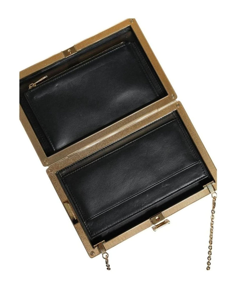Dolce & Gabbana Brown Leather Clutch Clutch Bags