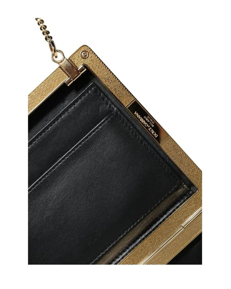 Dolce & Gabbana Brown Leather Clutch Clutch Bags