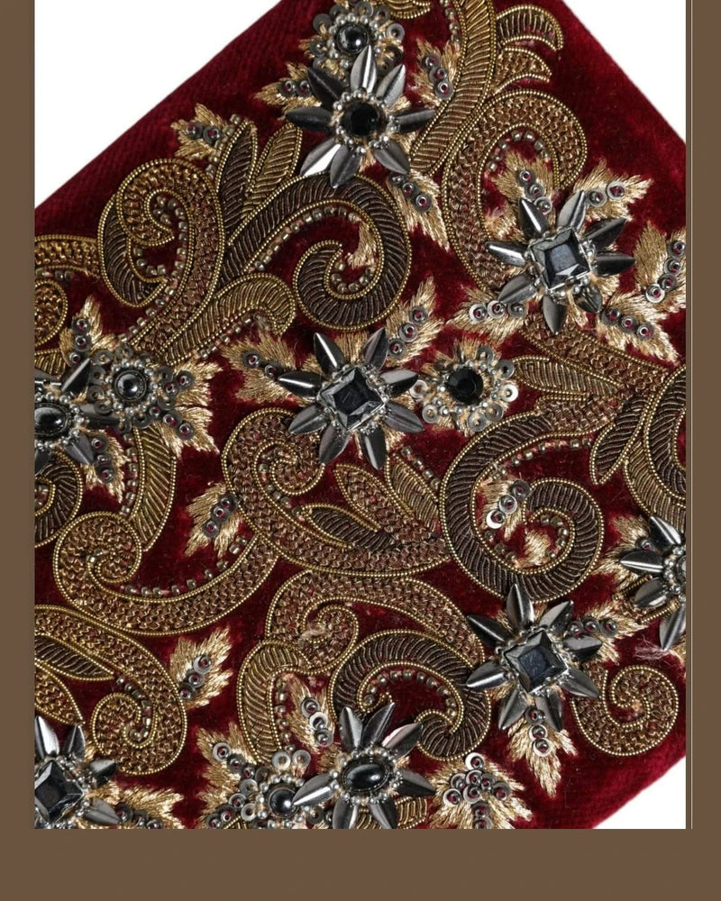 Dolce & Gabbana Red Velvet Clutch Clutch Bags