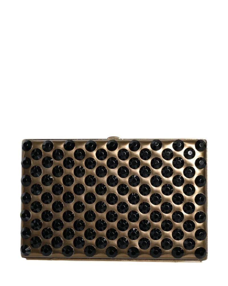 Dolce & Gabbana Gold Crystal Bifold Clutch Evening Party Women Purse Bag Clutch Bags