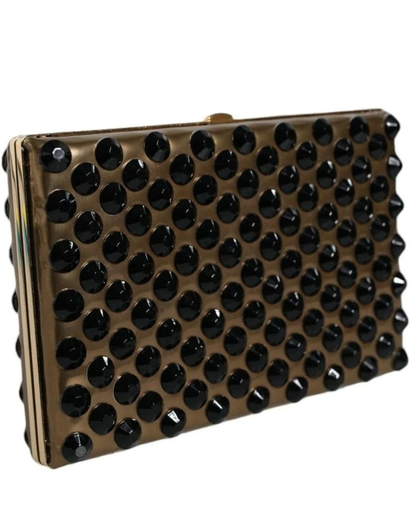 Dolce & Gabbana Gold Crystal Bifold Clutch Evening Party Women Purse Bag Clutch Bags