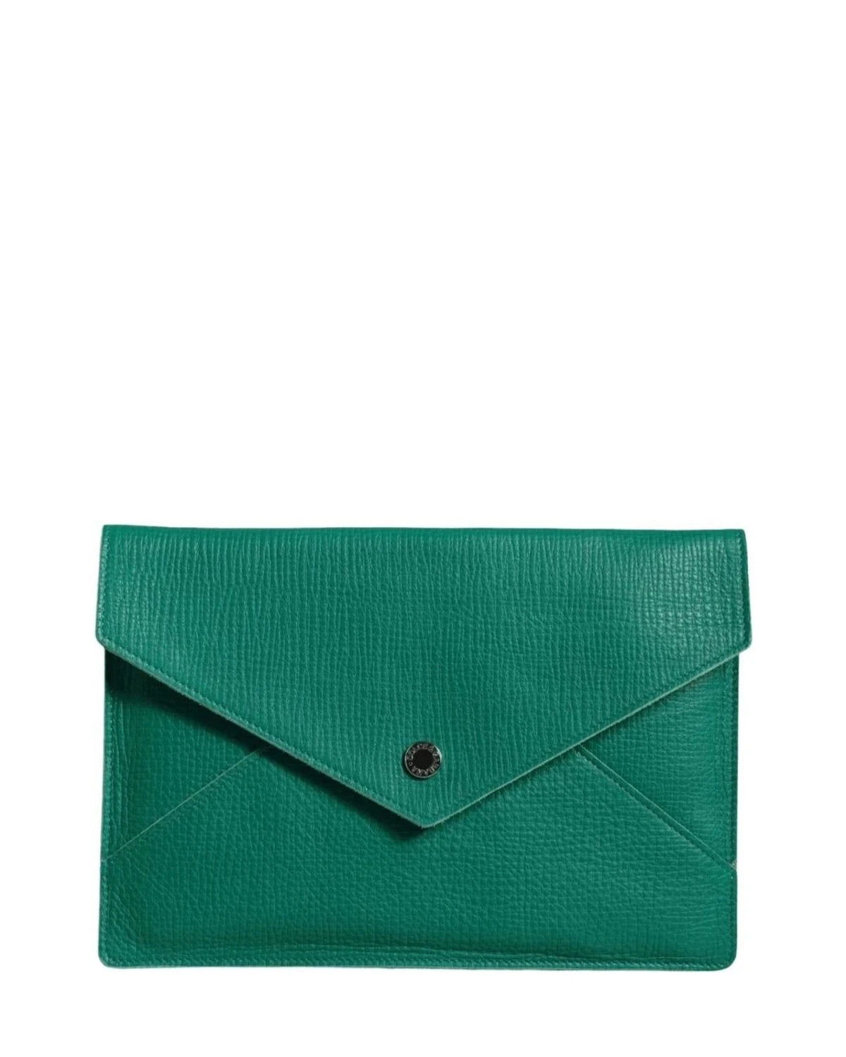 Dolce & Gabbana Green Leather Handbag Clutch Mini Purse Pouch Tablet Case