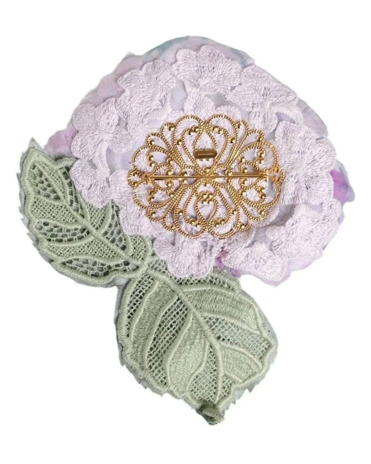 Dolce & Gabbana Multicolor Hydrangea Brass Pin Brooch Brooches & Lapel Pins