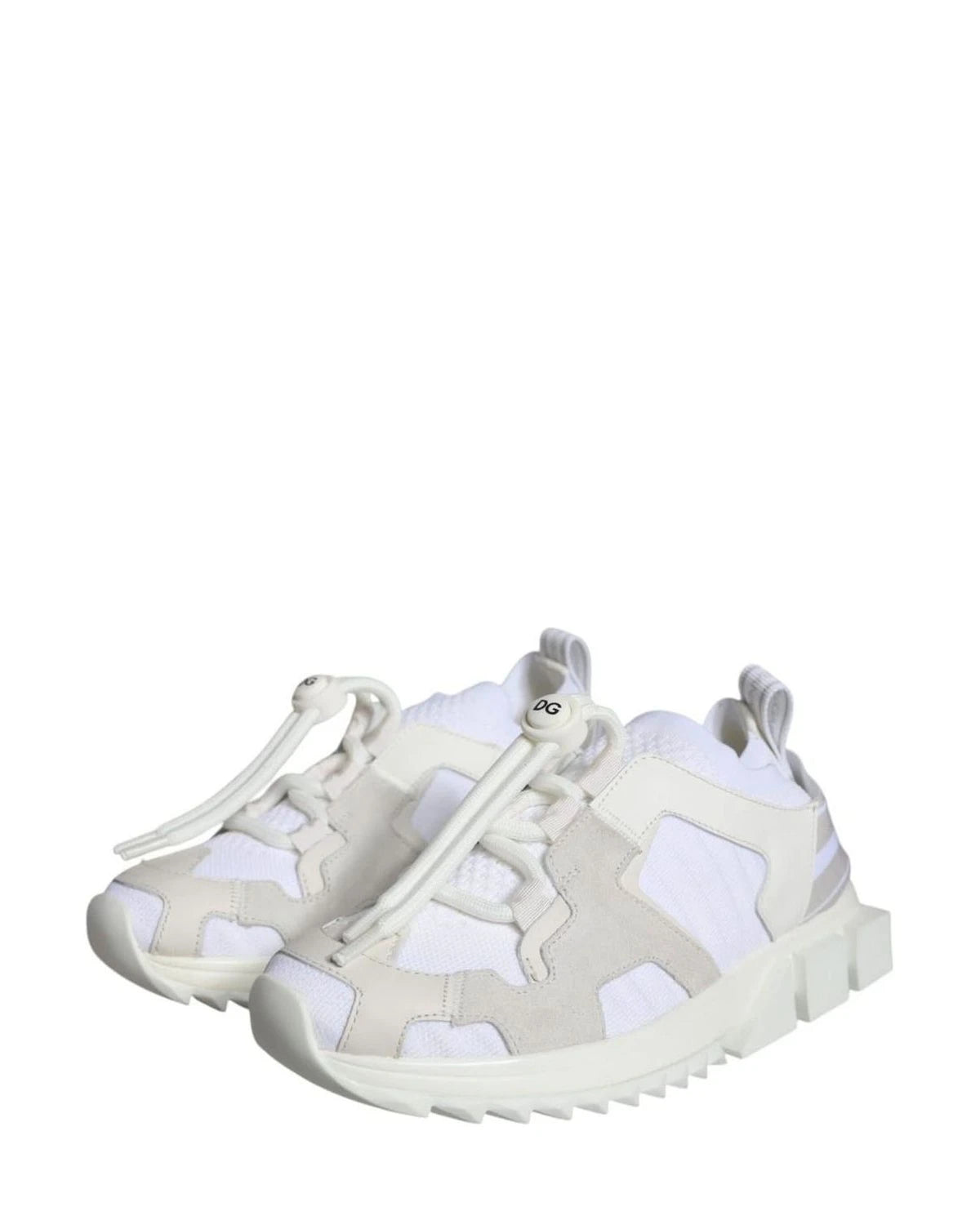 Dolce & Gabbana White Mesh Sorrento Trekking Sneakers Shoes Sneakers