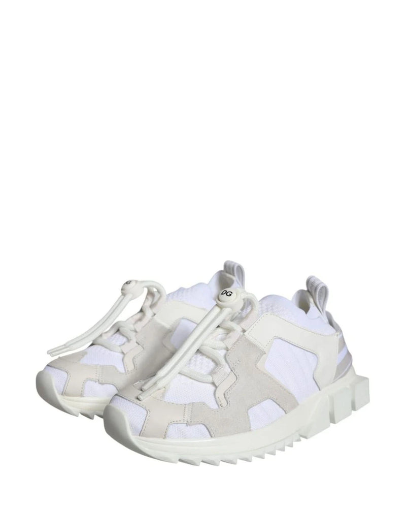Dolce & Gabbana White Mesh Sorrento Trekking Sneakers Shoes Sneakers