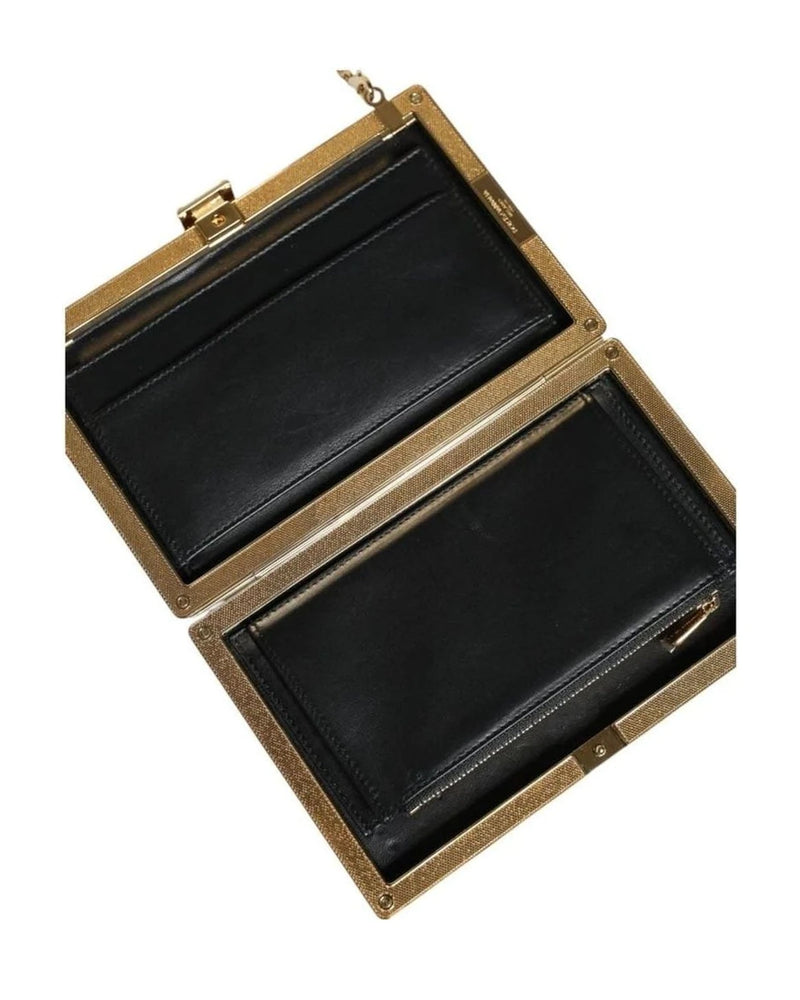 Dolce & Gabbana Leather Clutch Evening Crossbody Maroon Bag Clutch Bags