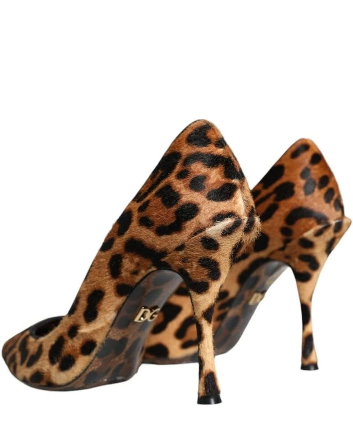 Dolce & Gabbana Brown Leopard Calf Hair Heels Pumps Shoes Heels