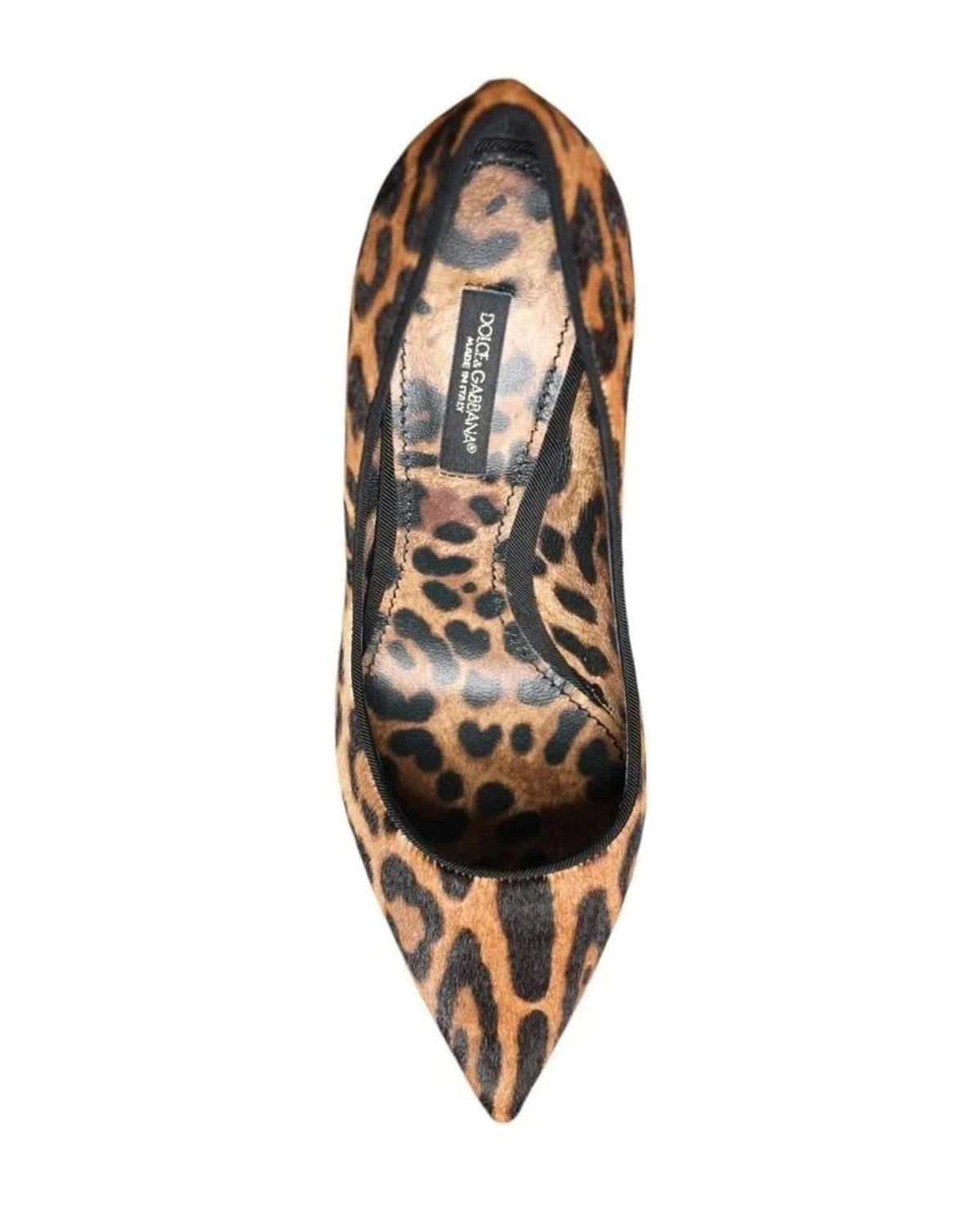 Dolce & Gabbana Brown Leopard Calf Hair Heels Pumps Shoes Heels