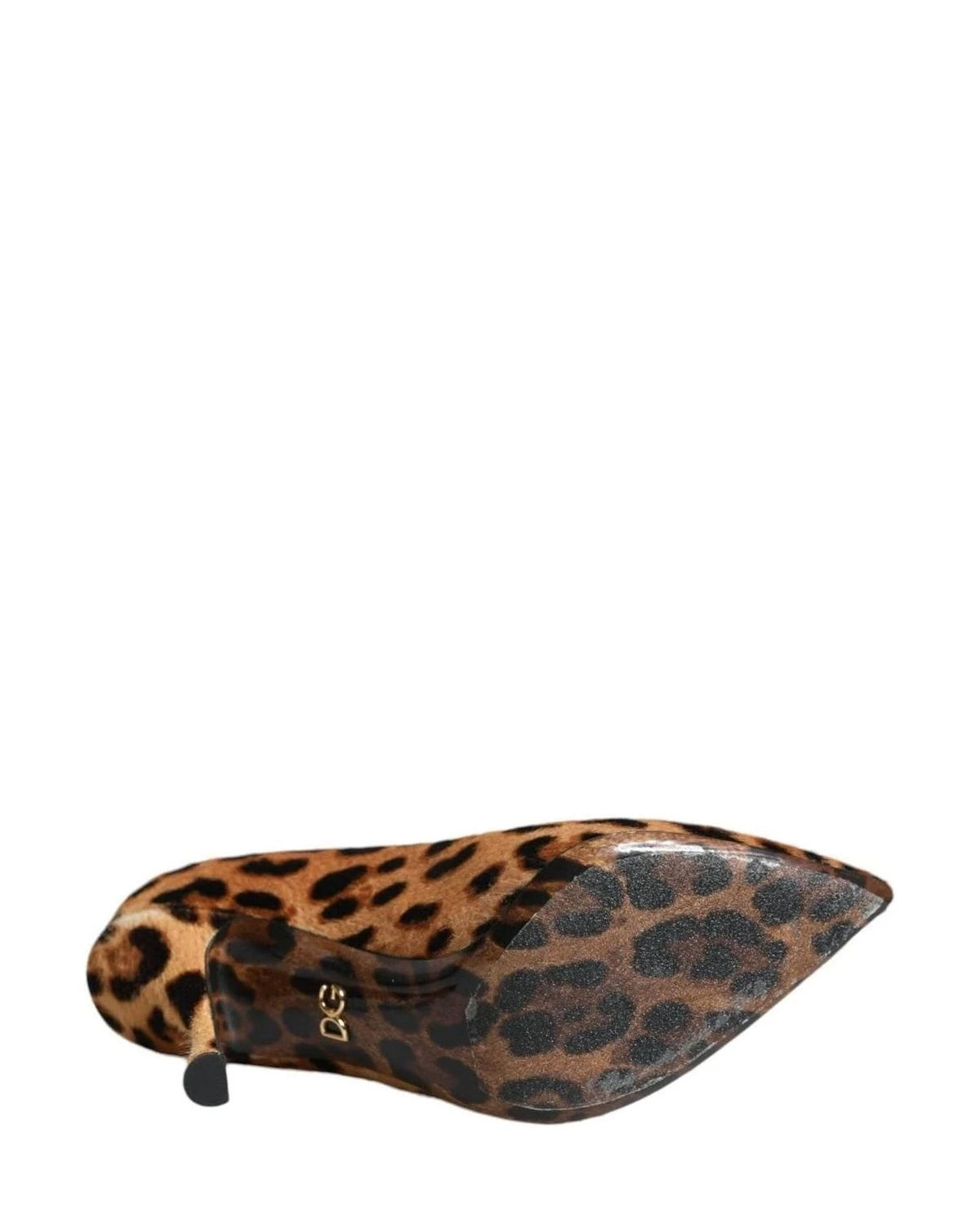 Dolce & Gabbana Brown Leopard Calf Hair Heels Pumps Shoes Heels