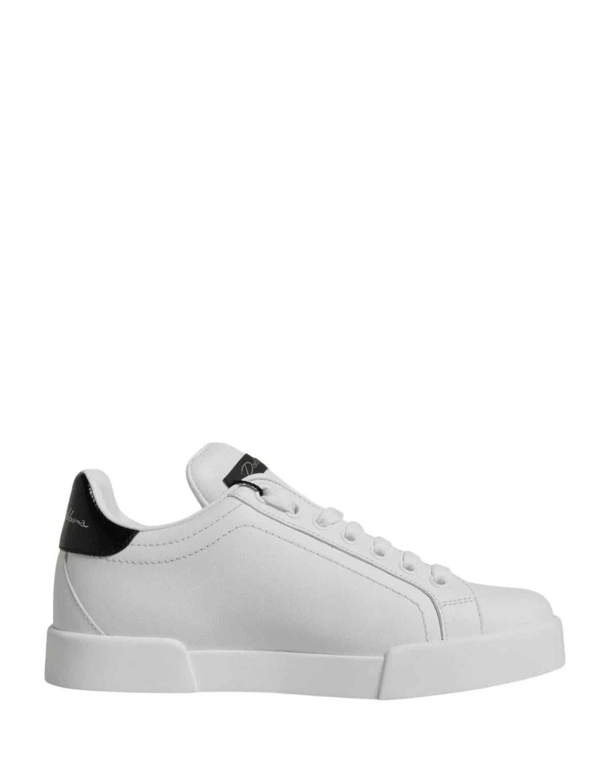 Dolce & Gabbana White Leather Classic Low Top Sneakers Shoes Glam Steals