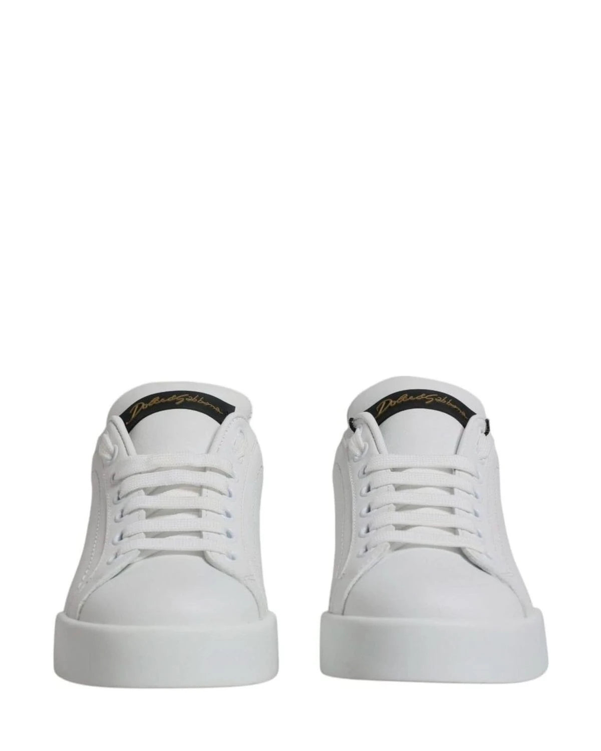 Dolce & Gabbana White Leather Classic Low Top Sneakers Shoes Sneakers