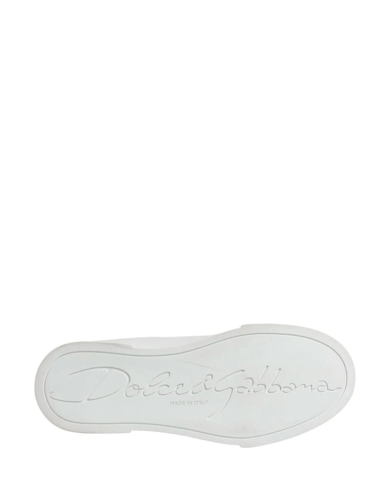 Dolce & Gabbana White Leather Classic Low Top Sneakers Shoes Sneakers