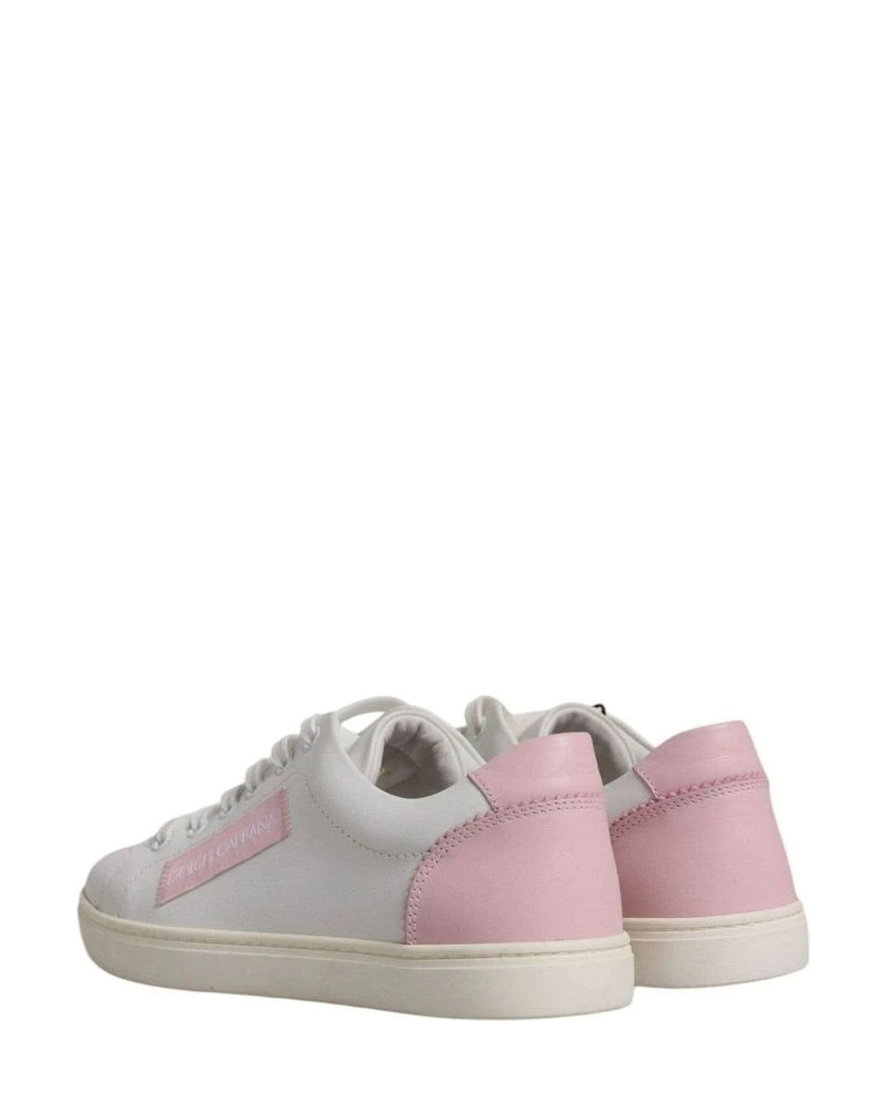 Dolce & Gabbana White Classic Calf Leather Sneakers Shoes Sneakers