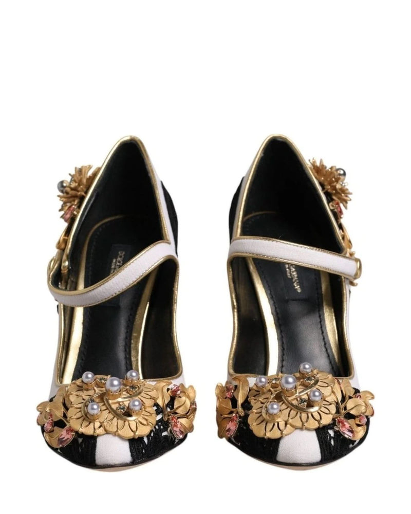 Dolce & Gabbana Multicolor Embellished Heels Pumps Shoes Heels