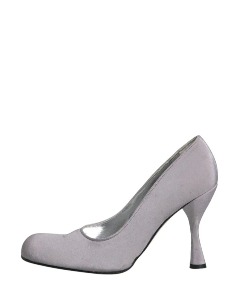 Dolce & Gabbana Gray Suede Leather High Heel Pumps Shoes Heels