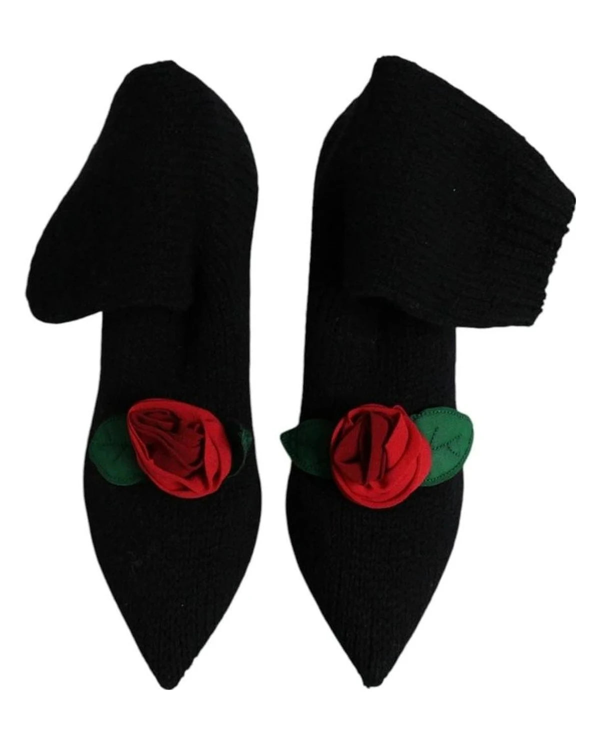 Dolce & Gabbana Black Stiletto Heels Mid Calf Boots Shoes Boots