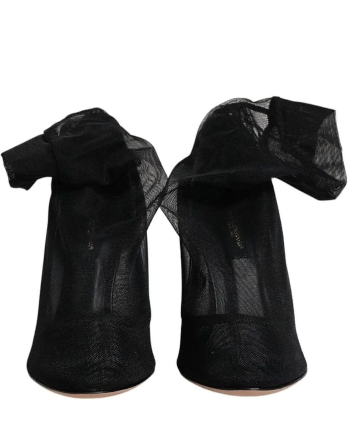 Dolce & Gabbana Black Nylon Mesh Sock Style Boots Shoes Boots