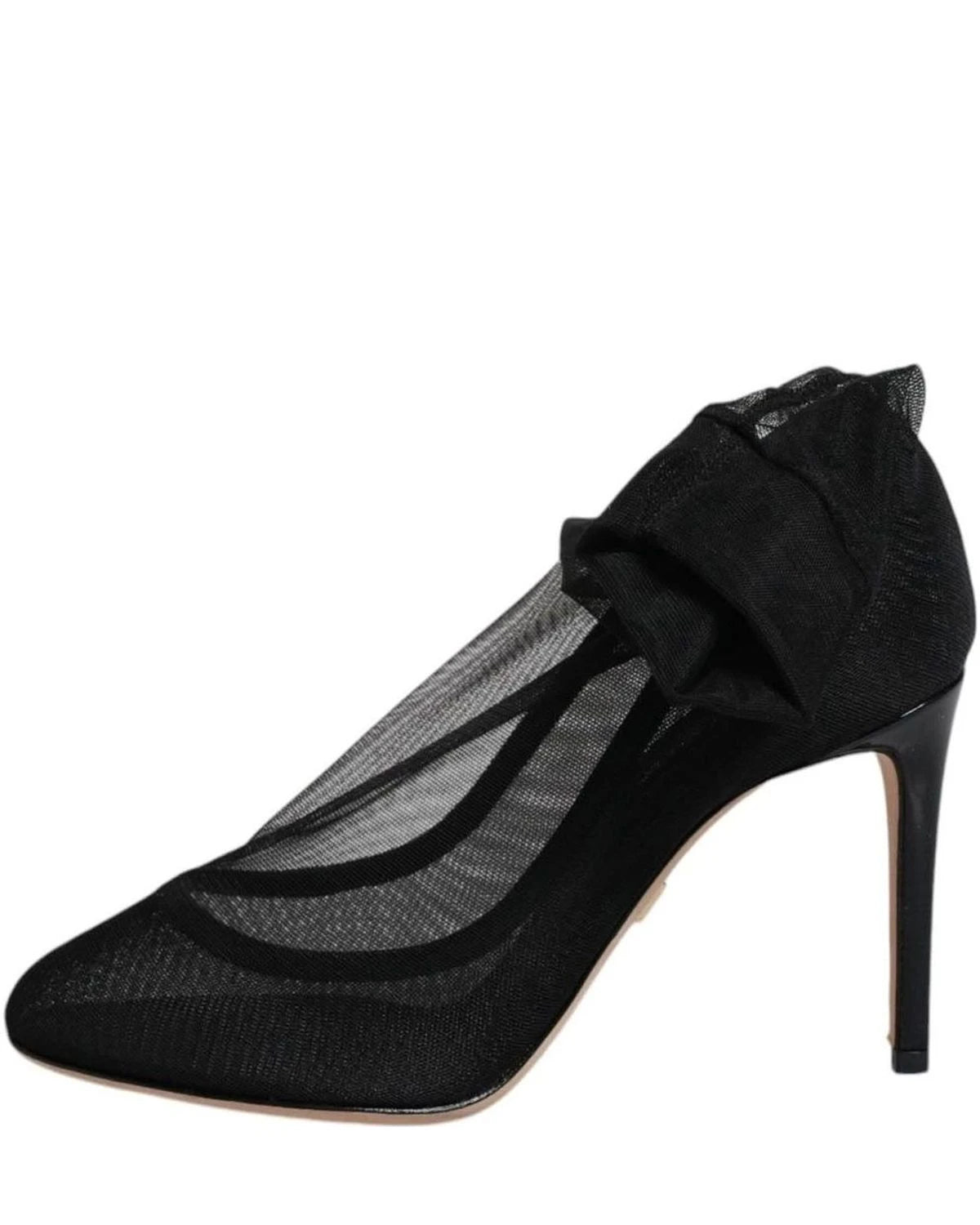 Dolce & Gabbana Black Nylon Mesh Sock Style Boots Shoes Boots