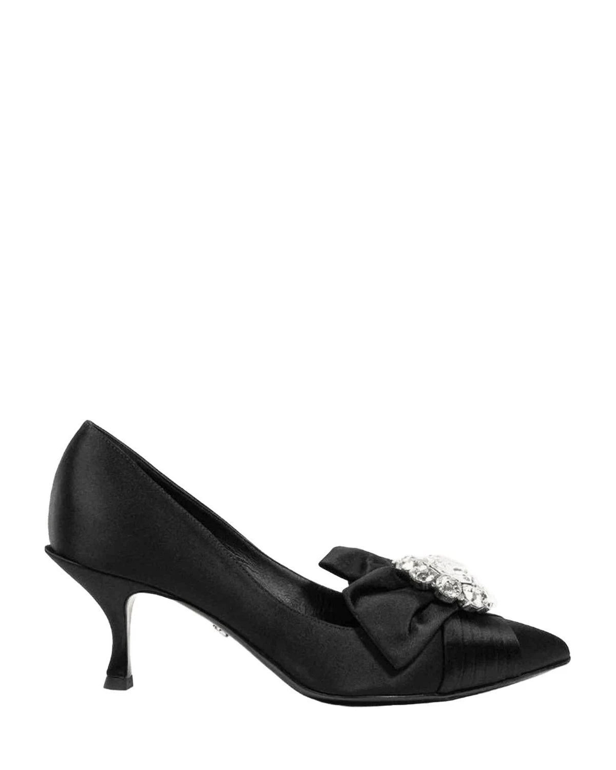 Dolce & Gabbana Viscose Black Pump Glam Steals