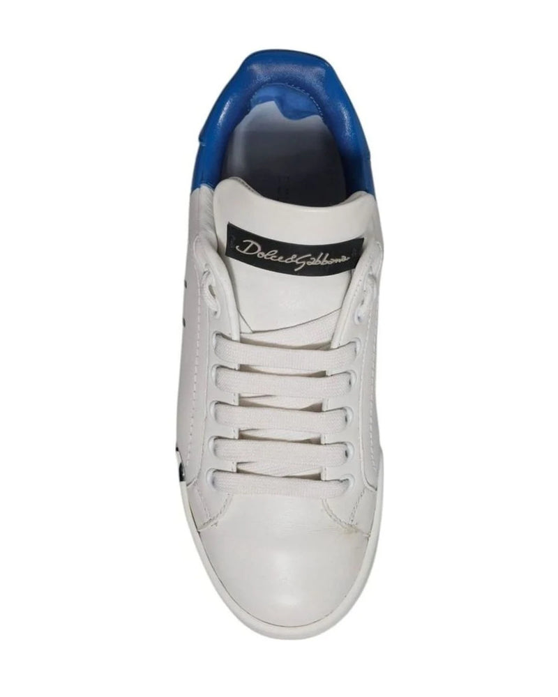 Dolce & Gabbana Blue Logo Portofino Sneakers Shoes Sneakers