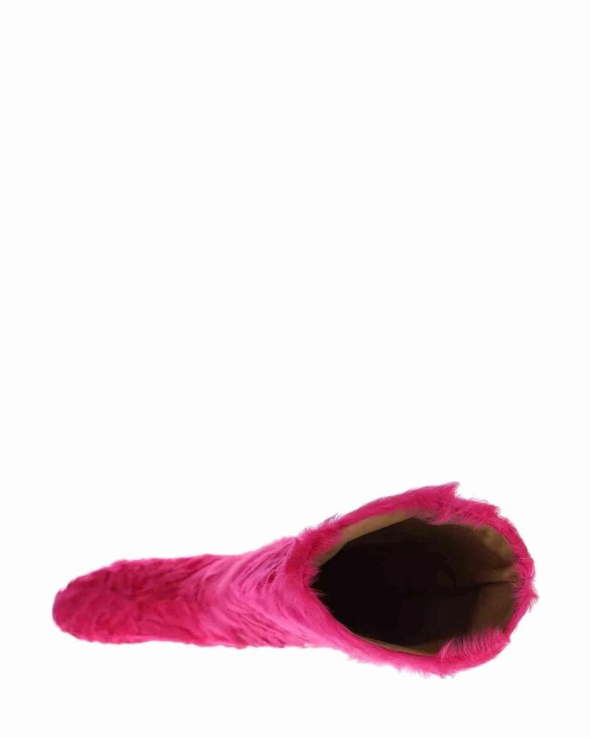 Dolce & Gabbana Pink Lamb Fur Leather Flat Boots Shoes Boots