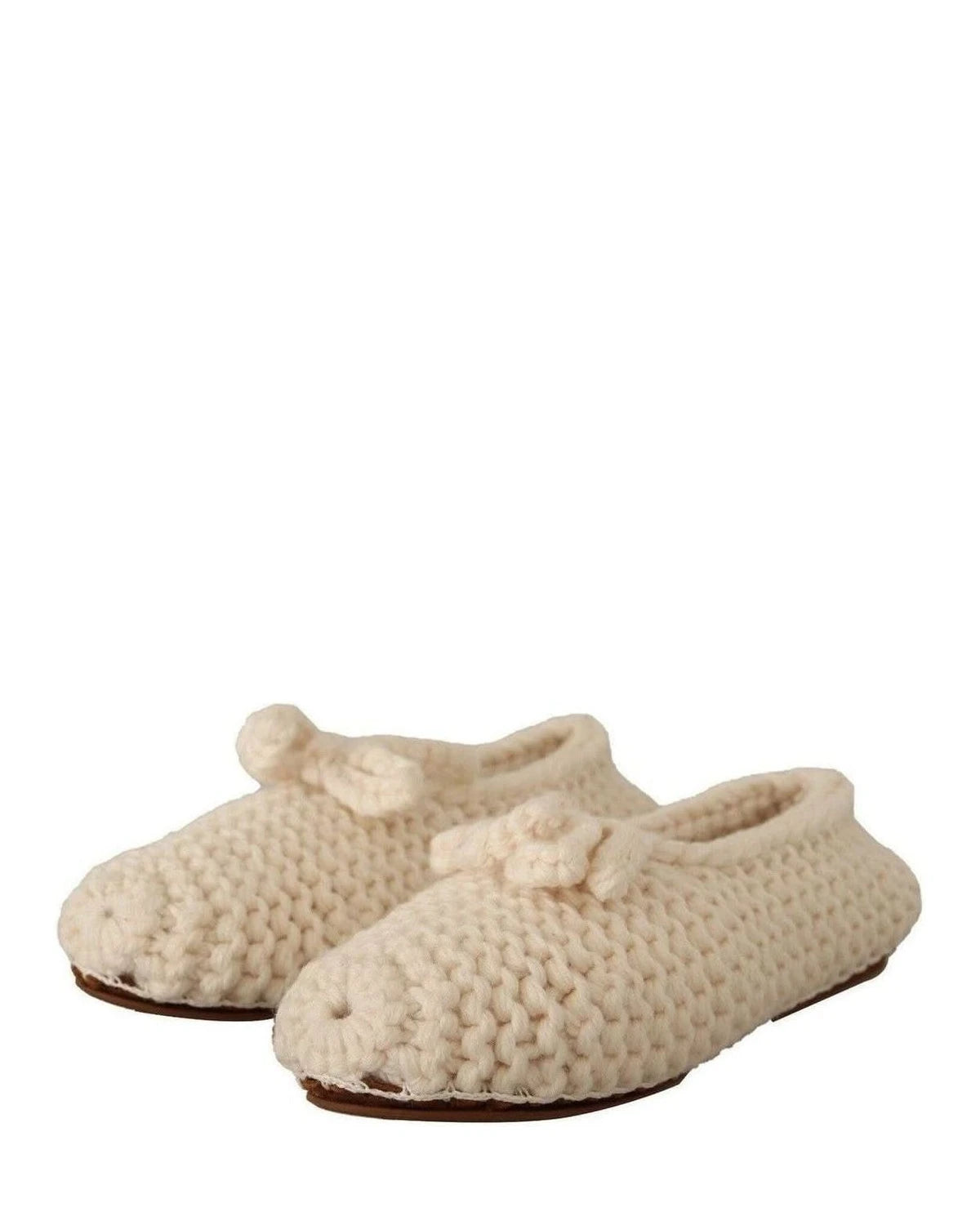 Dolce & Gabbana Wool Chic Knit Ballerina Flats Flats