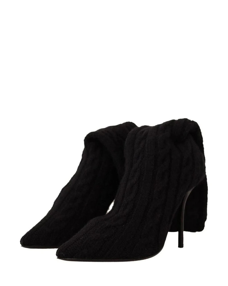 Dolce & Gabbana Black Elegant Stretch Sock Boots Boots