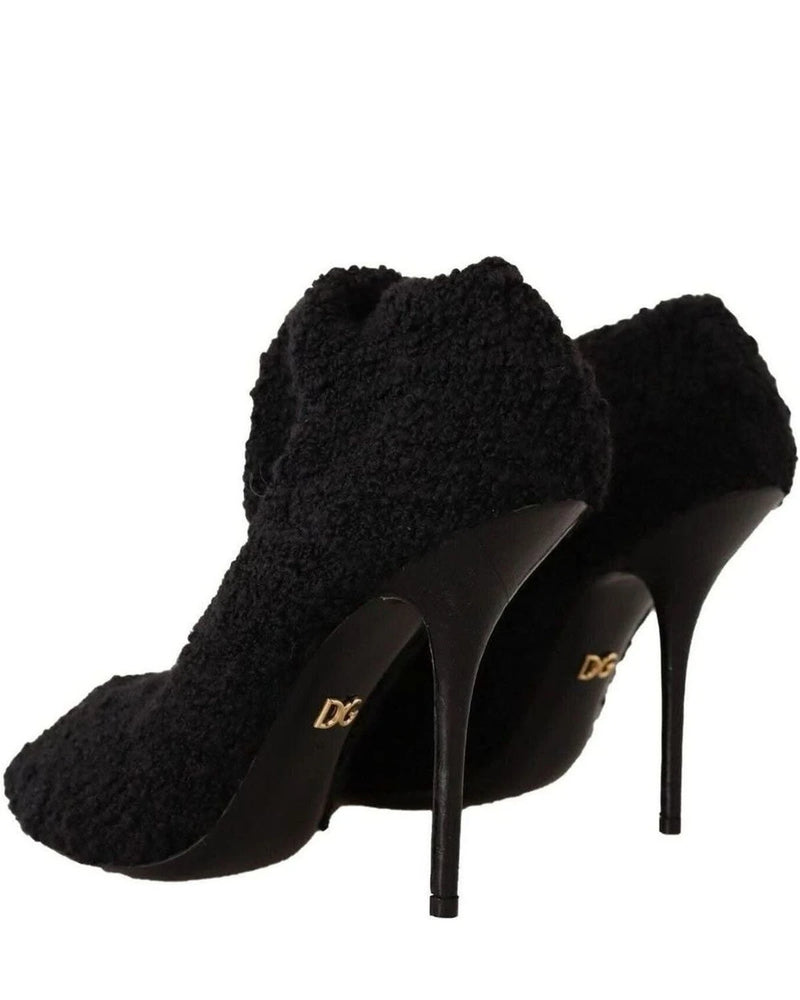 Dolce & Gabbana Black Chic Stretch Sock Boots Boots