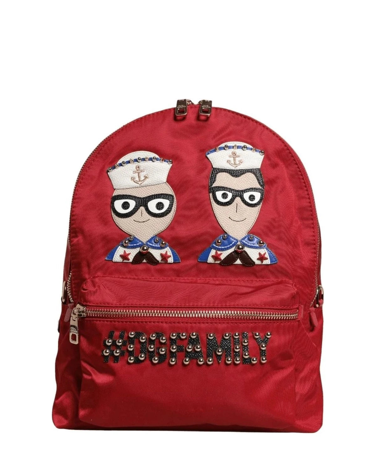 Dolce & Gabbana Red #Dgfamily Vulcano Embellishment Backpack Bag Backpacks